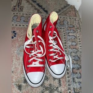 Red high top converse